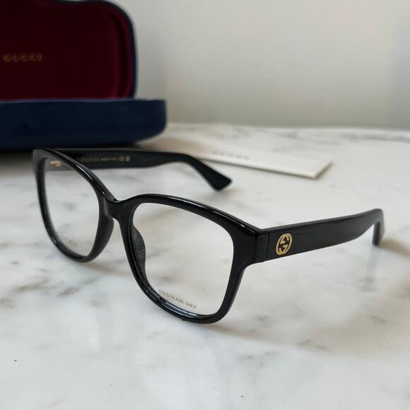 NEW Gucci GG1340O Black Square Logo Eyeglasses Frames - Picture 5 of 8